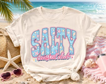 Salty Beach Club PNG, Summer Beach Mom Shirt Design, Vacation Sublimation File