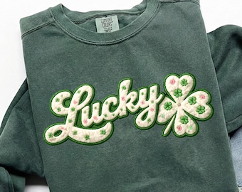 St. Patrick's Day Lucky Shamrock PNG, Faux Yarn Latch Hook (Digital Download)