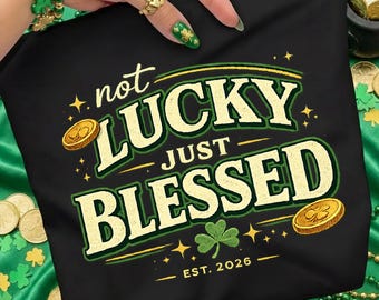 Blessed St Patrick's Day PNG, Retro Coquette Design (Digital Download)
