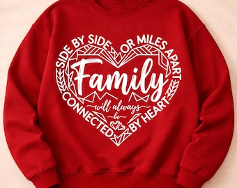 Family Love Quote SVG – Sisters Connected by Heart (Digital Download, Commercial Use)
