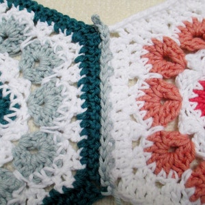 Crochet Pattern, Hexagon, Afghan Block, or Trivet, African Flower, Flore Pleno in full blossom PDF801 image 3