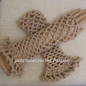 Fingerlose Handschuhe Häkelanleitung, Armstulpen Lang, PDF104, Armstulpen Muster, PDF104