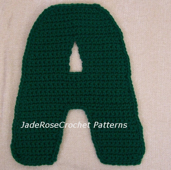 Crochet Letter A 3D Pillow Pattern Three Styles in 5 Sizes Etsy