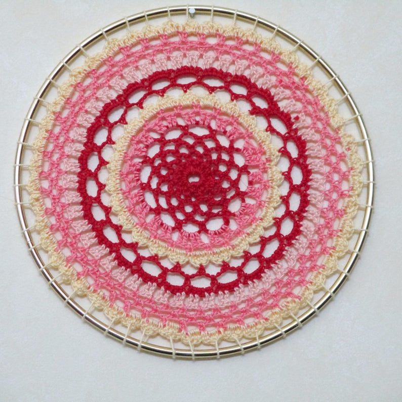 Mandala Wall Art Crochet Pattern Dream Catcher Crochet Etsy