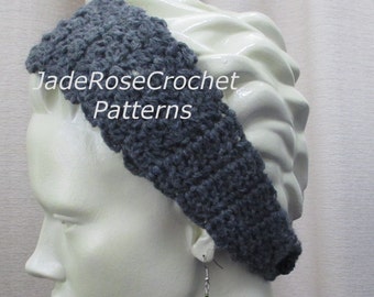 Crochet Stirnband Muster Scallop Twist Mobius Stirnband und geknöpfter Style Earwarmer PDF2031