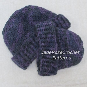 Crochet Hat Pattern Easy Hats for Baby and Adult. Mommy and Me Hats  PFD404