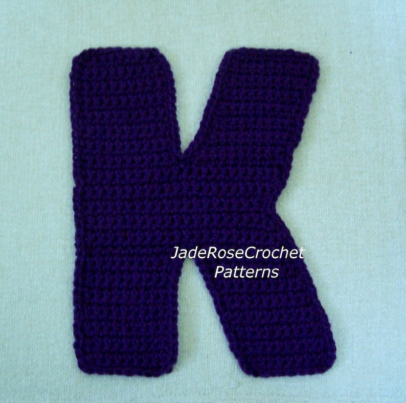 Crochet Alphabet Pattern Letter K 3D Accent Pillow Alphabet Etsy