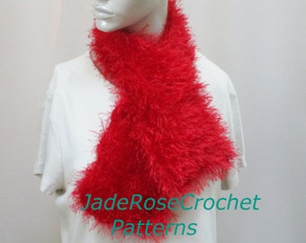 Fur Scarf Crochet Pattern,  Faux Fur Scarf Crochet Pattern, Winter Scarf Crochet Pattern, Gift for Her, Christmas Gift for Her, PDF232