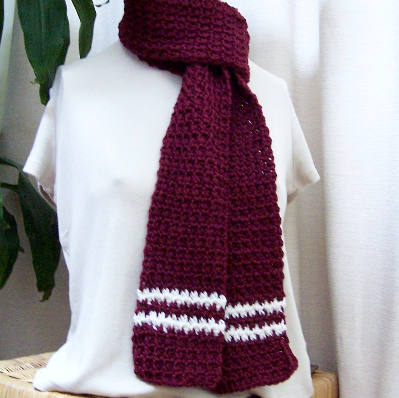 Crochet Scarf Pattern Easy Striped Scarf Unisex Scarf - Etsy