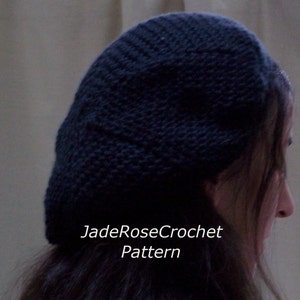 Crochet Pattern Slouchy Beret with 2 Variations Pinwheel and Pie PFD403 image 2