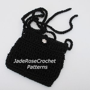 Crochet Crossover Purse Pattern, Crochet Mini Bag Pattern, Mini Shoulder Pouch Bag Pattern, Small Shoulder Purse Pattern, PDF1004 image 1