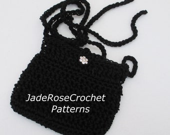 Crochet Crossover Purse Pattern, Crochet Mini Bag Pattern, Mini Shoulder Pouch Bag Pattern, Small Shoulder Purse Pattern, PDF1004