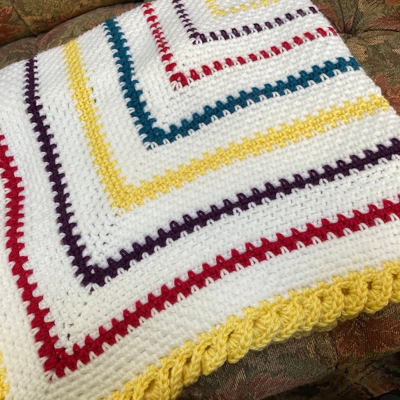 Happy Shells Baby Blanket, Multi Color Baby Blanket, Baby Blanket