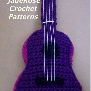 Ukulele Crochet Pattern, Guitar Crochet Pattern, Life SIze Concert Ukulele, Crochet Acoustic Guitar Pillow, PDF5300 image 5