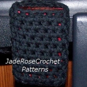 Crochet Cozy Pattern,  Wheelchair Pouch, I-Pod Holder, Wheelchair Open Pouch, Wheelchair Accessory, Stroller Pouch,  PDF1003