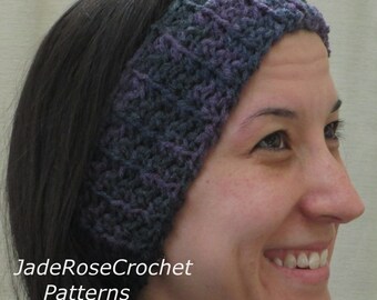 Crochet Pattern Headband and Headwrap Metro Twist, Earwarmer Pattern with Button Option PDF2032