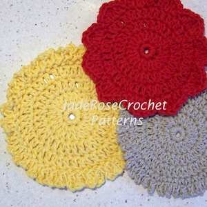 Crochet Coaster Pattern, Large Coasters, Flower Coasters, Large Mug Rugs, Two Variations PDF509