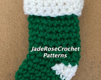 Crochet Stocking Pattern, Mini Christmas Stocking Crochet Pattern, Ornaments, Gift Card Holder, Holiday Gift Giving, PDF709