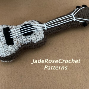 Ukulele Crochet Pattern, Guitar Crochet Pattern, Life SIze Concert Ukulele, Crochet Acoustic Guitar Pillow, PDF5300 image 4