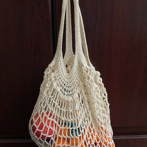 French Market Bag Crochet Pattern, Medium, Small, Bottle Cradle Crochet Pattern, Net Market Bags, Sling Bag for Seniors, Disabled PDF 522 image 3