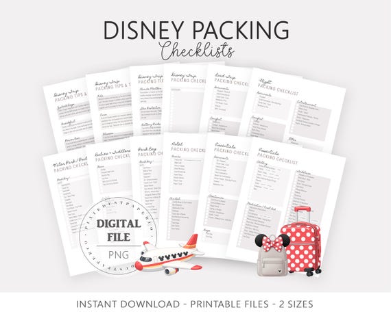 Disney Packing Checklist, DisneyWorld Printable Packing Checklists, Magical Trip, WDW Vacation Guide, Package Tips for Disney World