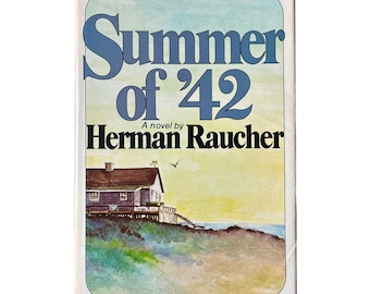 Vintage zomer van '42 boek 1971 Herman Raucher hardcover met stofomslag Kustdecor Beach House Esthetic
