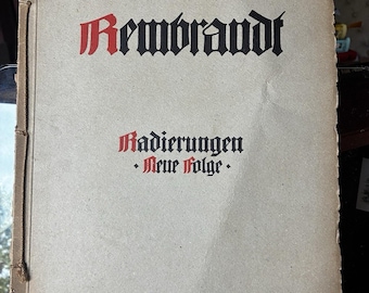 Antique Rembrandt Radierungen Neue Folge German Art Etching Portfolio Berlin