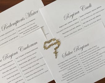 Seasonal Marian Antiphon Visual Aid Set | Instant Download | Easy to Print