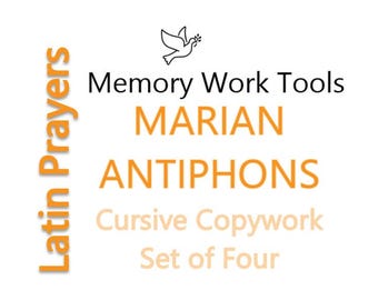 Seasonal Marian Antiphon Cursive Copywork Bundle | Instant Download | Easy to Print