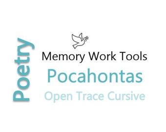 Pocahontas by Rosemary Carr Benet | Poetry Copywork | Cursive Handwriting