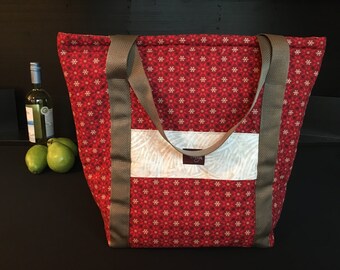 Washable, Insulated Market Tote - Holiday Joy