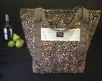 Washable, Insulated Market Tote - Starry Swirls