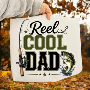 Reel Dad Fishing Bass Design (PNG SVG) (Digital Download)