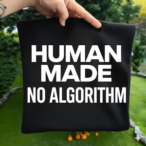 Von Menschen gemacht kein Algorithmus PNG, Anti-AI Statement Design (Digitaler Download)