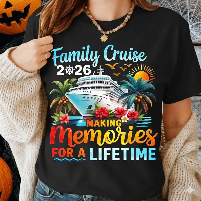 Family Cruise 2026 PNG SVG, Making Memories for a Lifetime, Tropical ...
