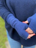 Felted 100% Cashmere Fingerless Gloves(with thumbs!) Womens S/M