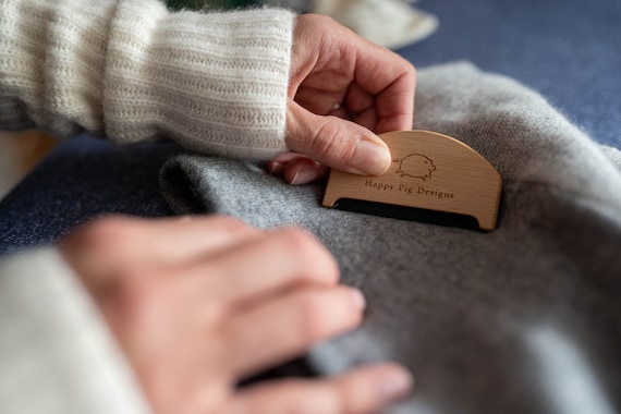 Peigne en tissu en bois pour cachemire, laine Outil de dépilling