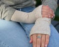 100% Cashmere Wrist Warmers, Taupe, Beige & Neutrals(no thumbs!) Women's S/M