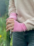 100% Cashmere Wrist Warmers, Pinks & Purples (No thumbs!) Women's S/M