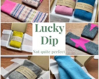 Sale! LUCKY DIP Seconds/Imperfect Wrist Warmers(NO thumbs!) - 100% Cashmere  (women's S/M)