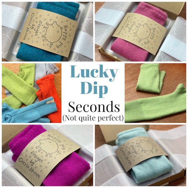 LUCKY DIP Seconds Fingerless Gloves- 100% Cashmere (with THUMBS!)