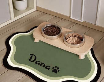 Posizionamento personalizzato per animali domestici, tappetino per cibo per cani e gatti, tappetino antiscivolo assorbente per ciotole, regalo per amanti degli animali, tappetino personalizzato per animali domestici, regalo personalizzato per cani, regalo per amanti dei cani