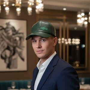 Green Crocodile Embossed Leather Baseball Cap, Luxury Gator Print Adjustable Hat