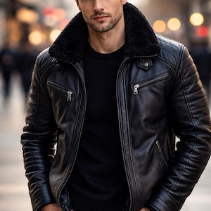 Kehoe Leather Jacket - Etsy
