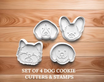 Dog Cookie Cutter & Stamp Set