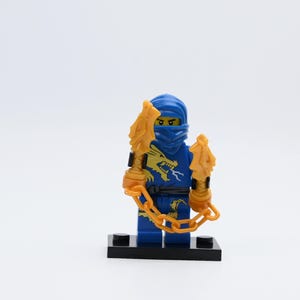 Dragon Shadow Blitz Jay Figure, Thunder Dragon Soul Battle Suit Set, LEGO Compatible