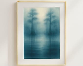 Louisiana Bayou Art Print – Cypress Tree Landscape (Digital Download)