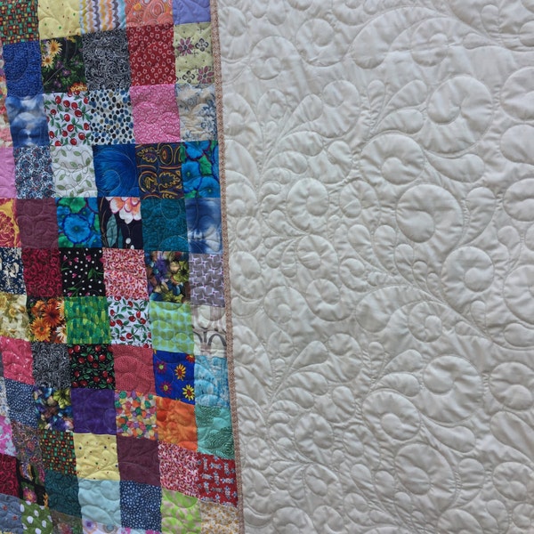 Handmade Queen Quilts - King Size Quilts - Patchwork Quilts - Traditional Quilts - Scrappy Quilts, Q1