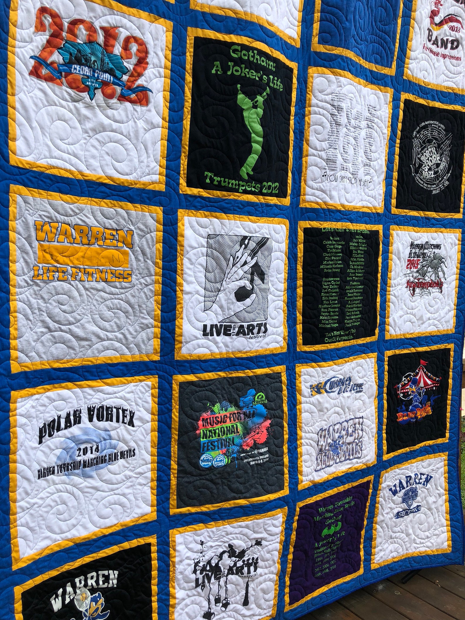 TShirt Quilt Framed Borders DEPOSIT Traditional Quilt with Etsy