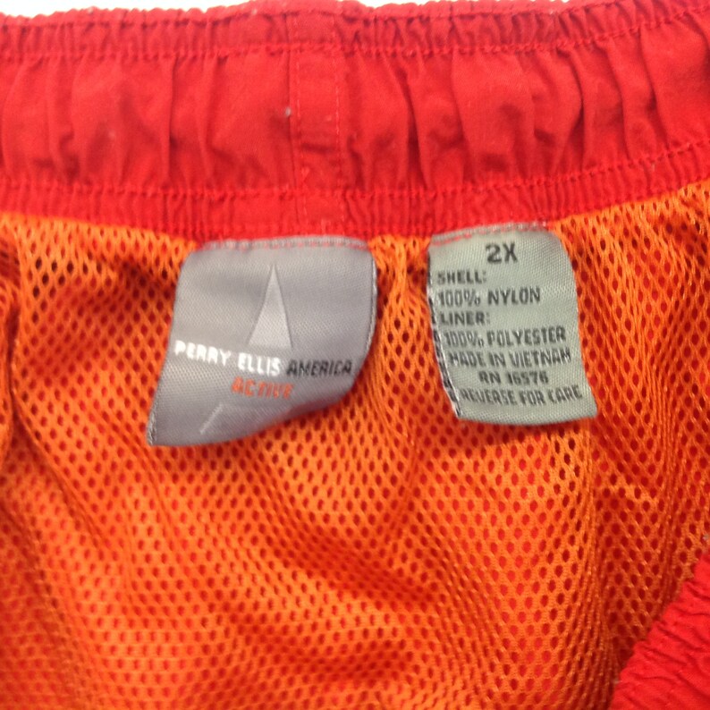 Perry Active Vintage 2000's Perry Ellis America Active Men's 2X Swim Trunks Red ...